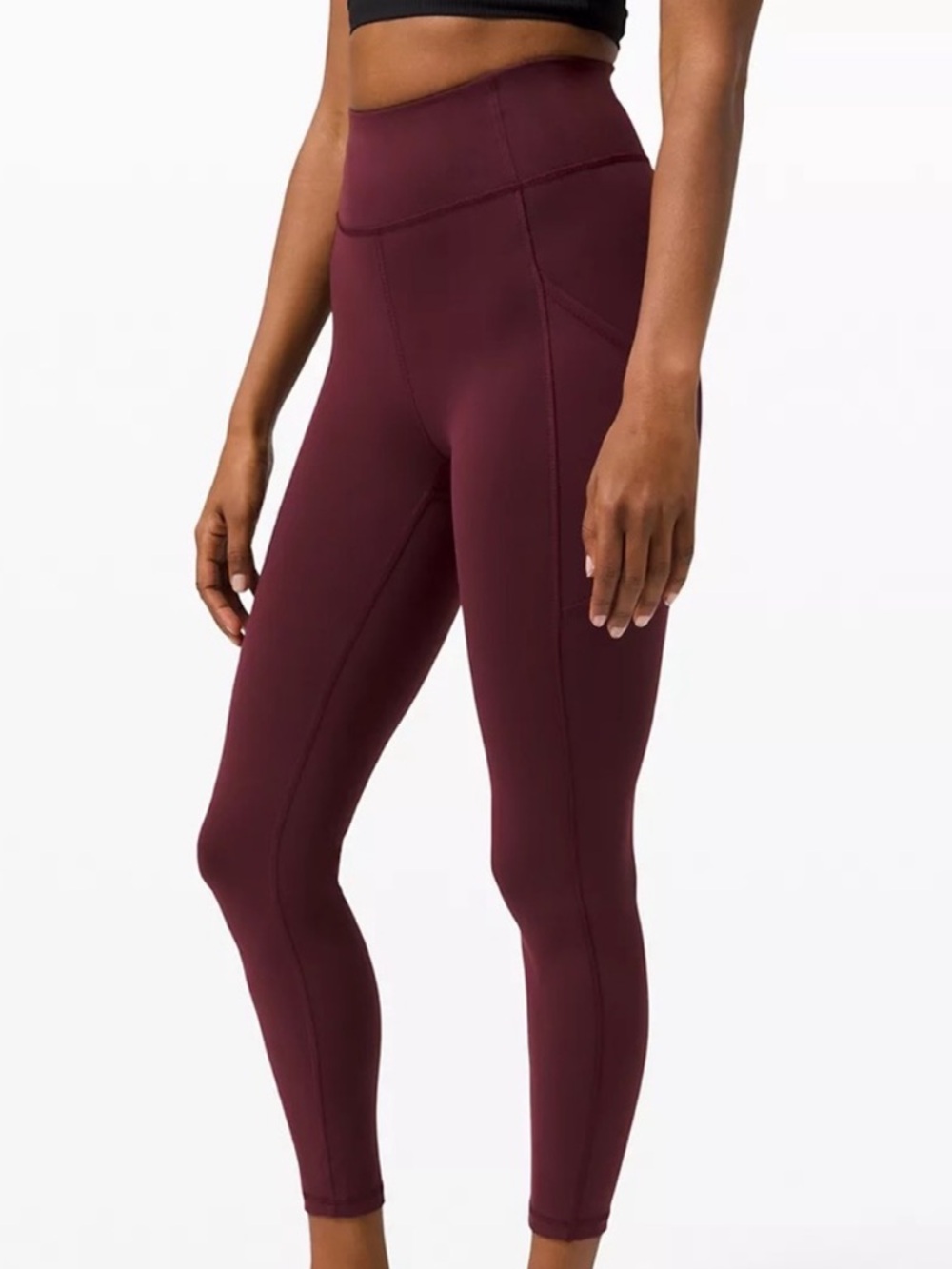 Lululemon Invigorate High Rise Legging in Red / Burgundy Cassis Size 8, 25”